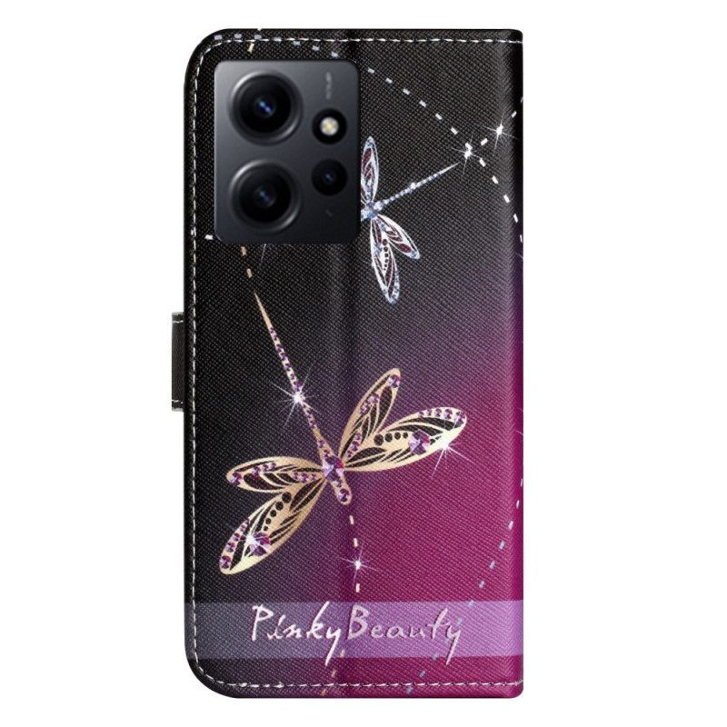 Κάλυμμα Xiaomi Redmi Note 12 4G με κορδονι Strappy Dragonflies