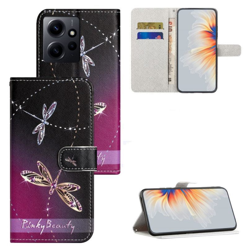 Κάλυμμα Xiaomi Redmi Note 12 4G με κορδονι Strappy Dragonflies