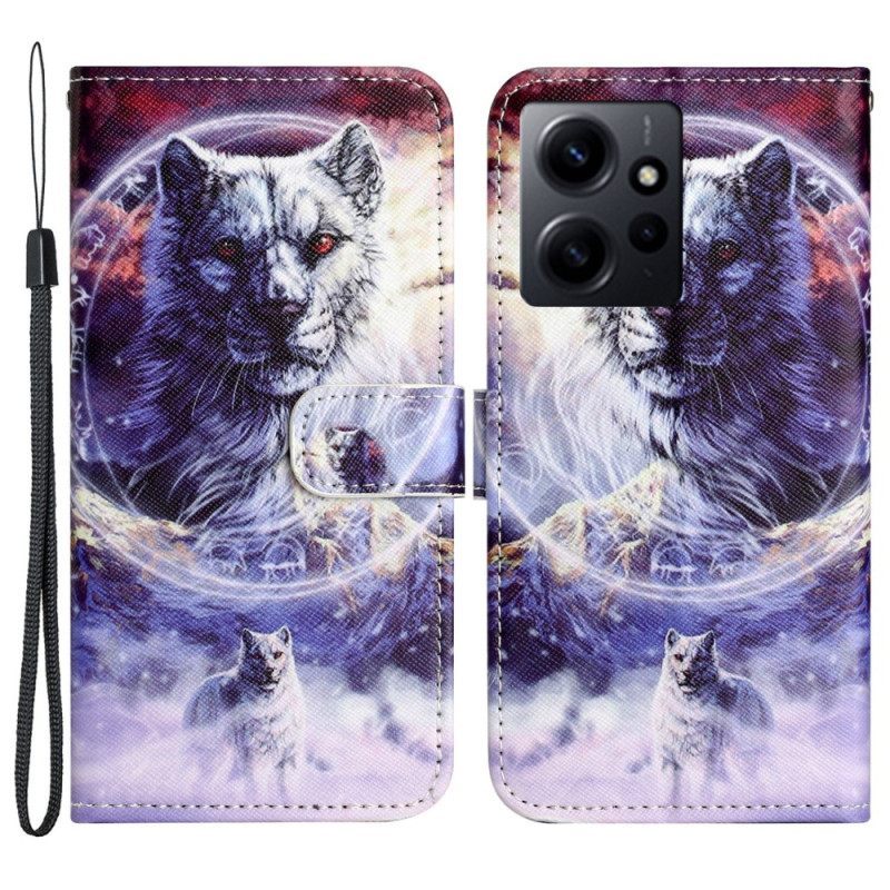 Κάλυμμα Xiaomi Redmi Note 12 4G με κορδονι Strappy Snow Wolf