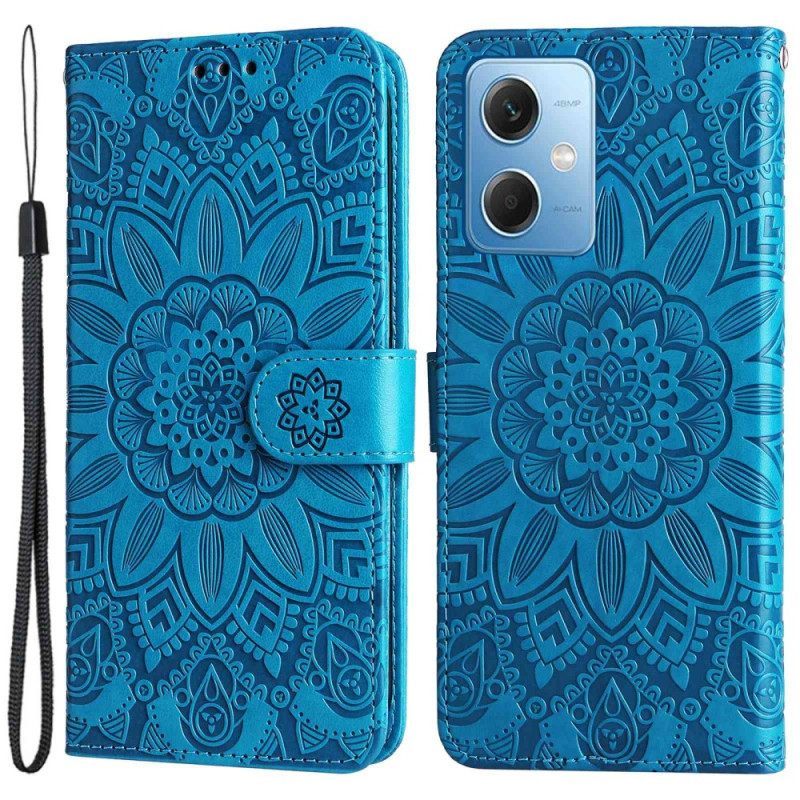 Κάλυμμα Xiaomi Redmi Note 12 5G με κορδονι Διακόσμηση Mandala Με Λουράκι