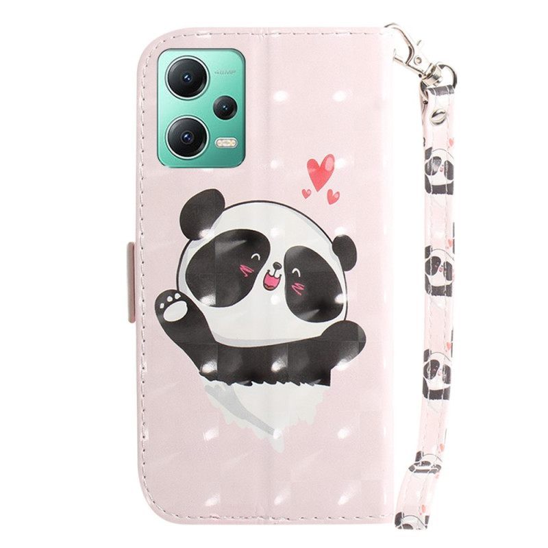 Κάλυμμα Xiaomi Redmi Note 12 5G με κορδονι Panda Love With Lanyard