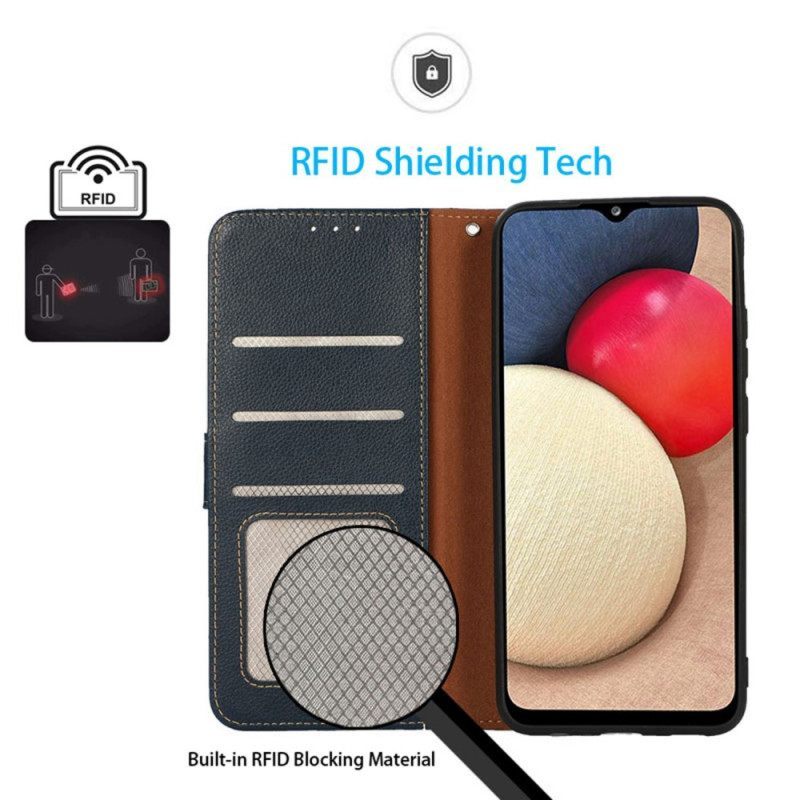 Θήκη Flip Poco M5 Lychee Style Rfid Khazneh