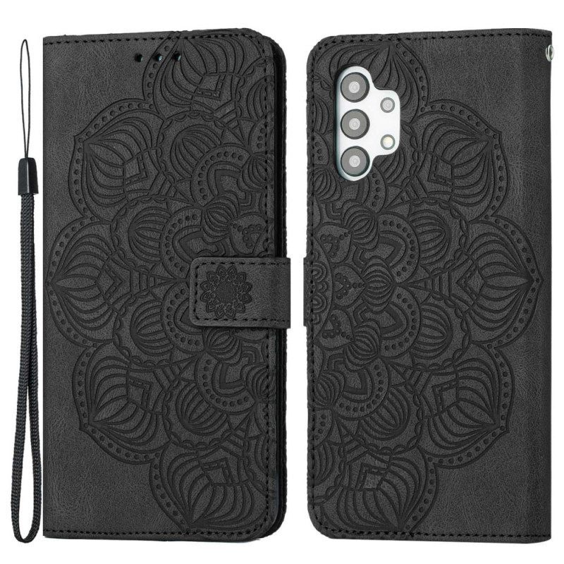 Θήκη Flip Samsung Galaxy A13 με κορδονι Vintage Strappy Mandala