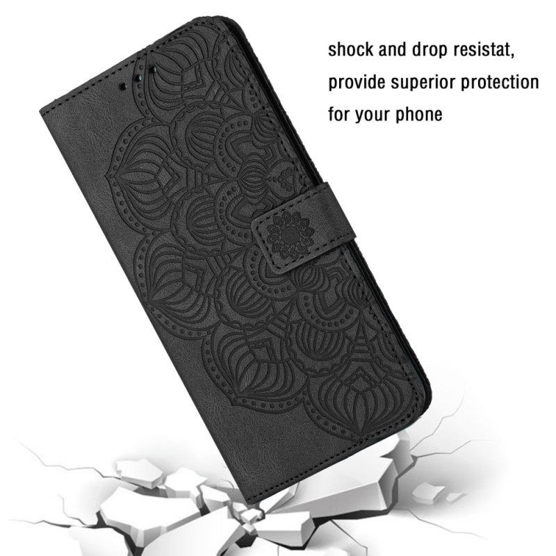 Θήκη Flip Samsung Galaxy A13 με κορδονι Vintage Strappy Mandala