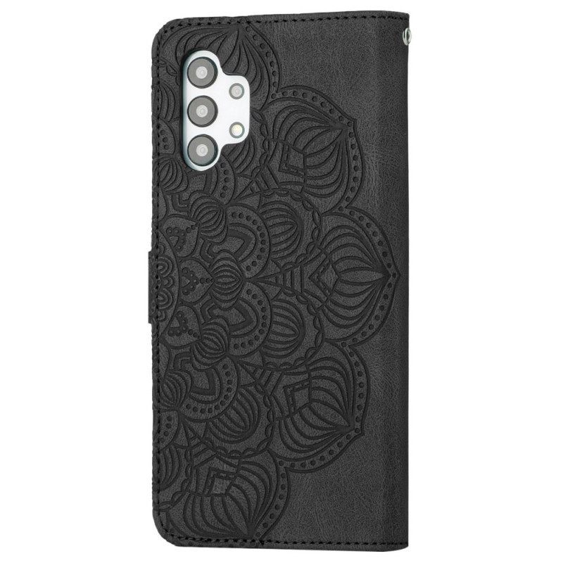 Θήκη Flip Samsung Galaxy A13 με κορδονι Vintage Strappy Mandala