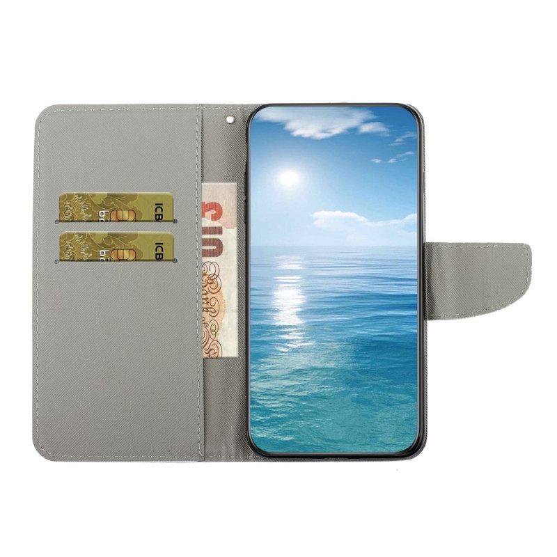 Θήκη Flip Samsung Galaxy A54 5G με κορδονι Μην Αγγίζετε Τον Ιμάντα Του Τηλεφώνου Μου