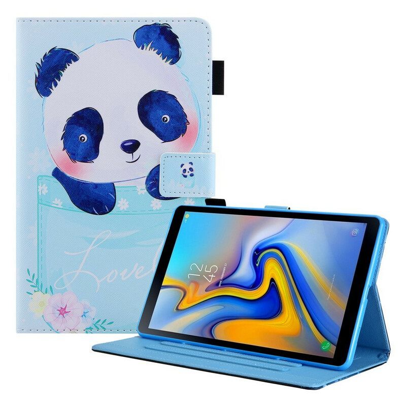 Θήκη Flip Samsung Galaxy Tab A7 Lite Χαριτωμένο Panda