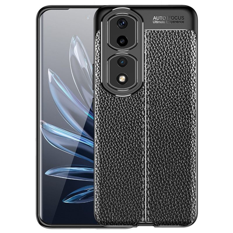 Θήκη Honor 90 Pro Δερμάτινο Εφέ Litchi Διπλής Γραμμής