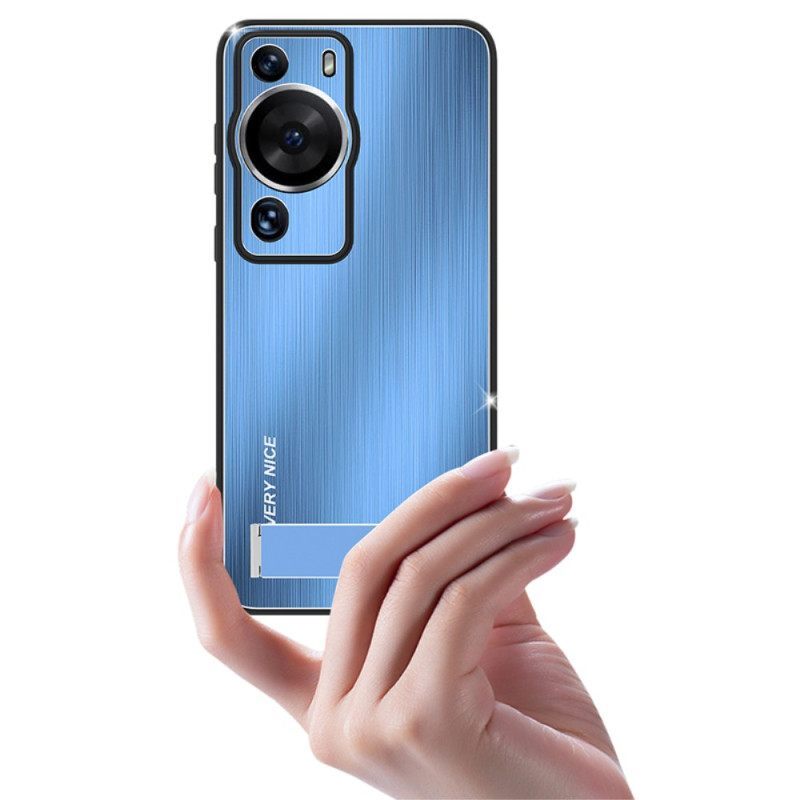 Θήκη Huawei P60 Pro Βουρτσισμένο Αλουμίνιο Με Στήριγμα