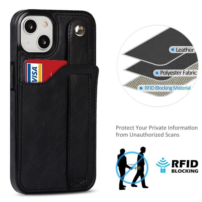 Θήκη iPhone 14 Θήκη Κάρτας Rfid Με Λουράκι