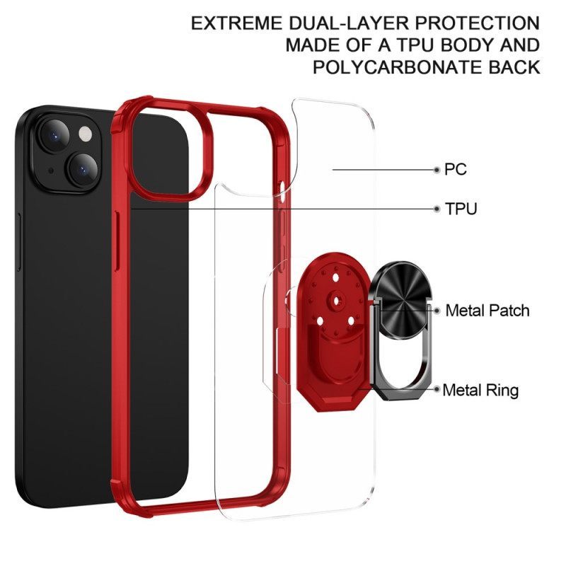 Θήκη iPhone 14 Plus Διαφανές Με Ring-support