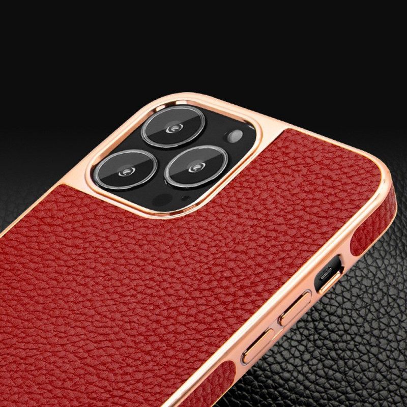 Θήκη iPhone 14 Pro Max Faux Leather Lychee Vietao