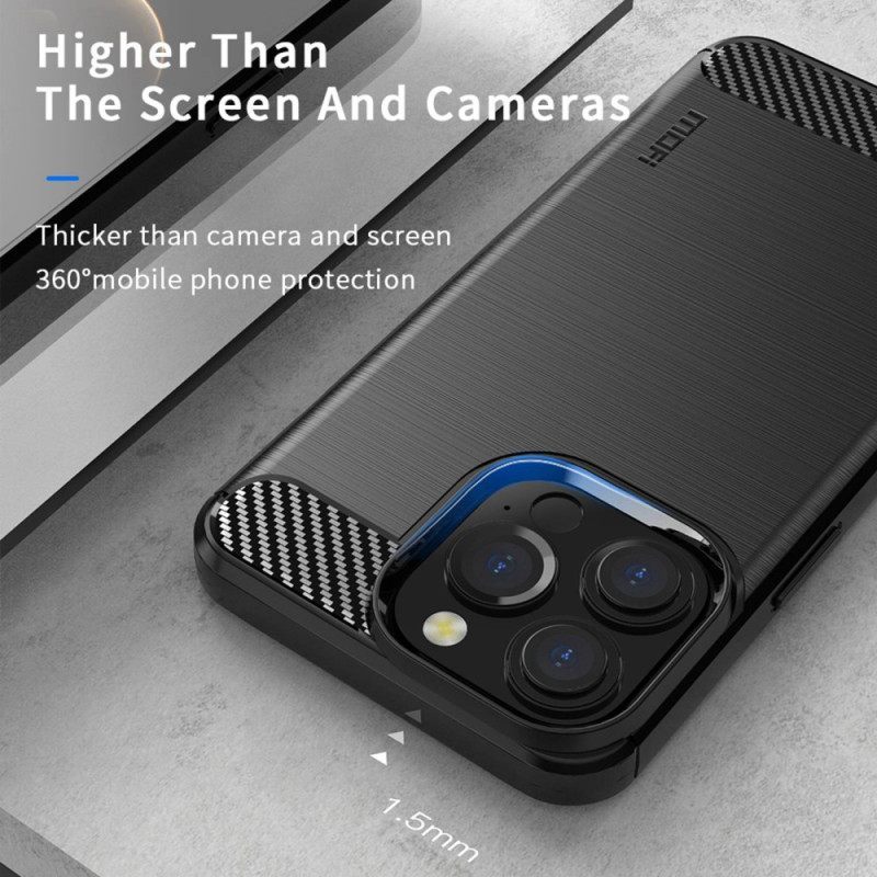 Θήκη iPhone 14 Pro Mofi Brushed Carbon Fiber