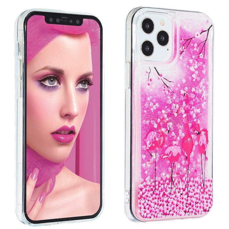 Θήκη iPhone 15 Pro Flamingo Glitter