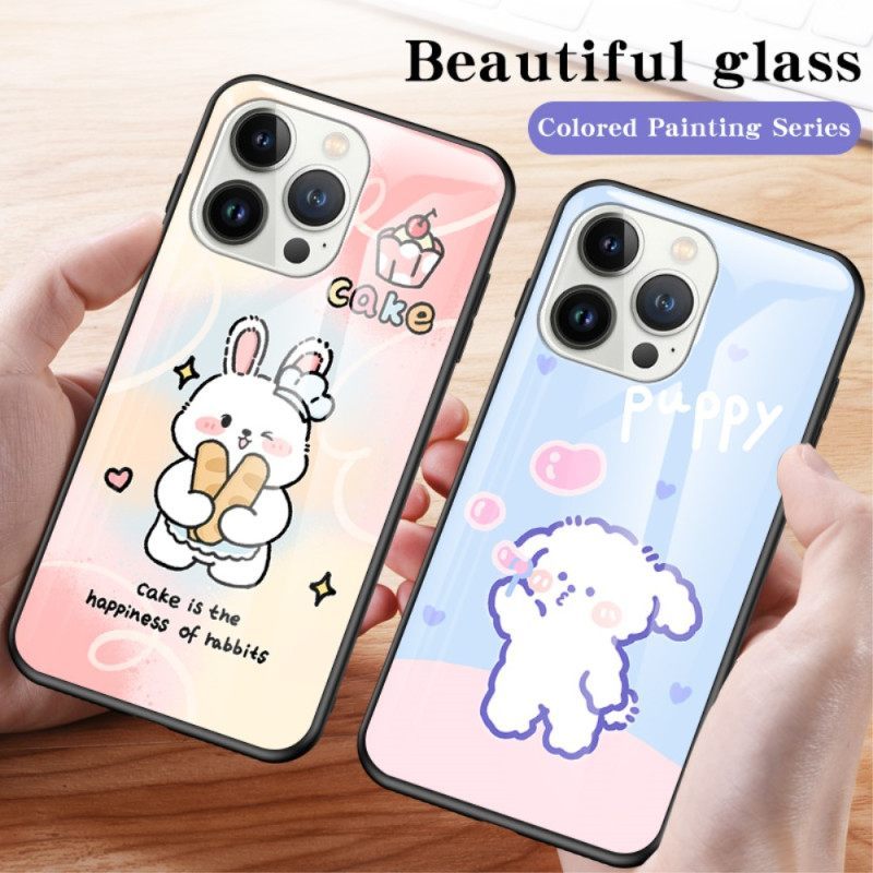 Θήκη iPhone 15 Pro Happy Rabbit Tempered Glass