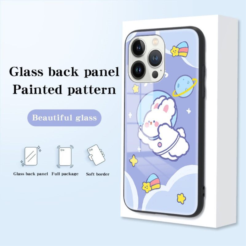 θηκη κινητου iPhone 15 Pro Milk Tea Rabbit Tempered Glass