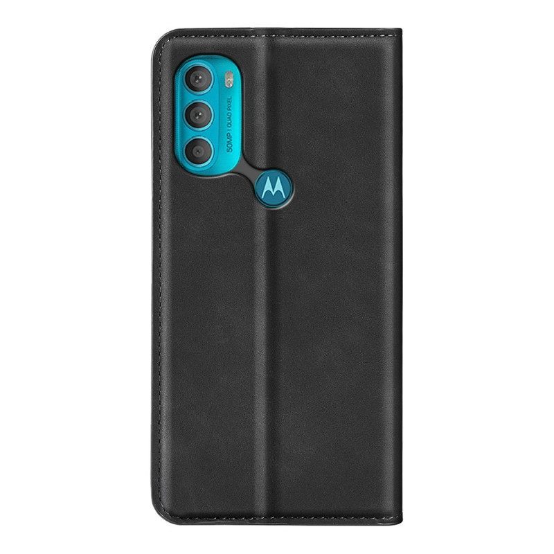 θηκη κινητου Moto G71 5G Θήκη Flip Εφέ Silk Soft Leather