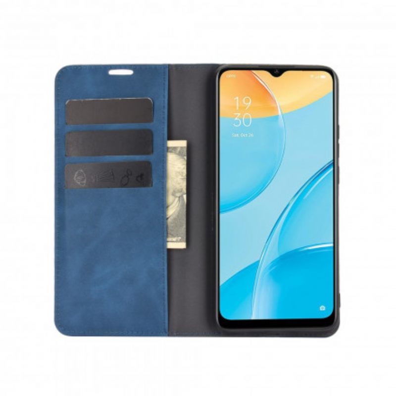 θηκη κινητου Oppo A15 Θήκη Flip Εφέ Silk Soft Leather