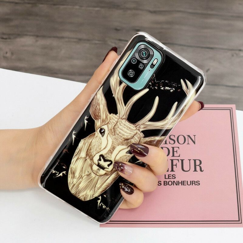 θηκη κινητου Poco M5s Fluorescent Majestic Deer