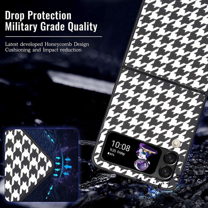 θηκη κινητου Samsung Galaxy Z Flip 4 Θήκη Flip Houndstooth