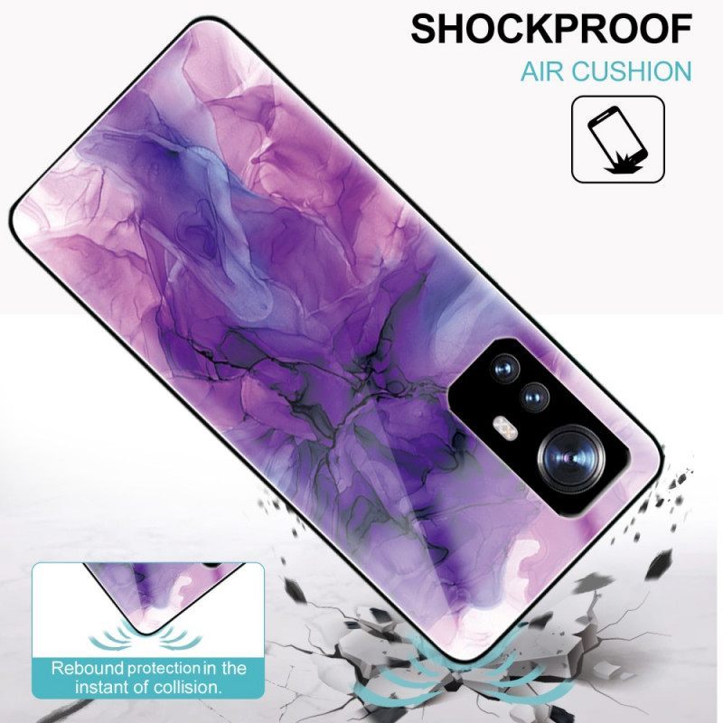 θηκη κινητου Xiaomi 12 / 12X Ακουαρέλα Μάρμαρο Tempered Glass