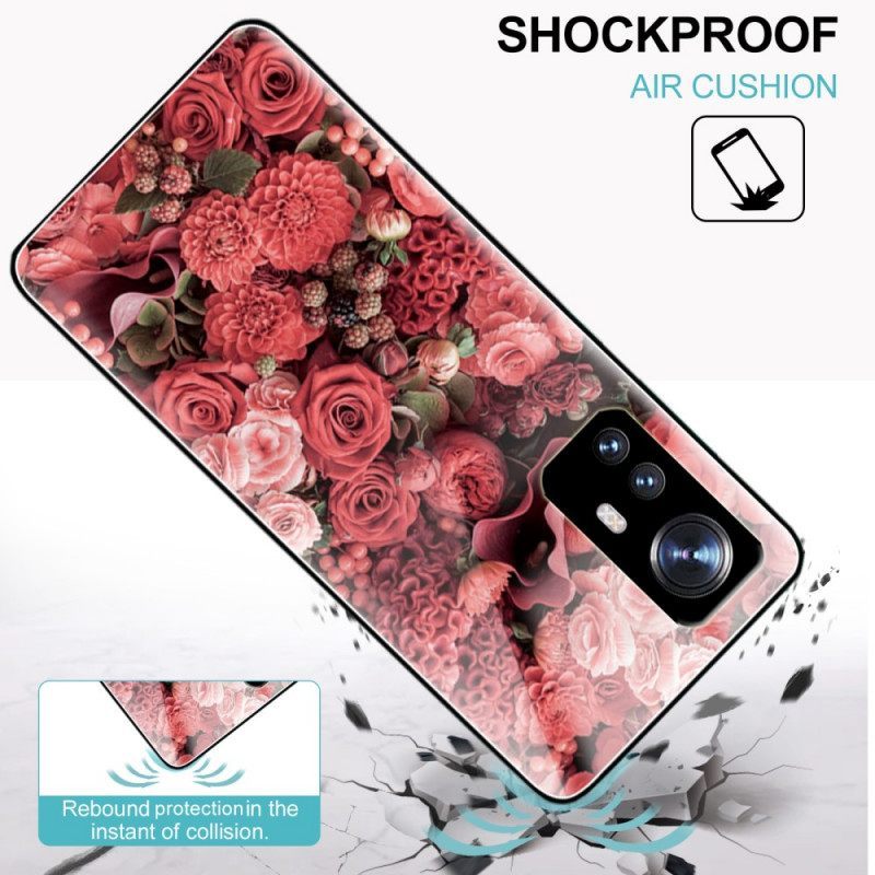 θηκη κινητου Xiaomi 12 / 12X Rose Flowers Tempered Glass