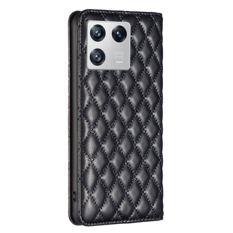 θηκη κινητου Xiaomi 13 Θήκη Flip Binfen Color Style Quilted