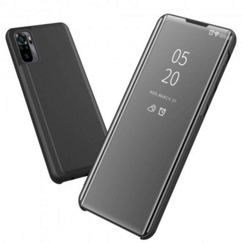 θηκη κινητου Xiaomi Redmi Note 10 / 10S Καθρέφτης Και Ψεύτικο Δέρμα