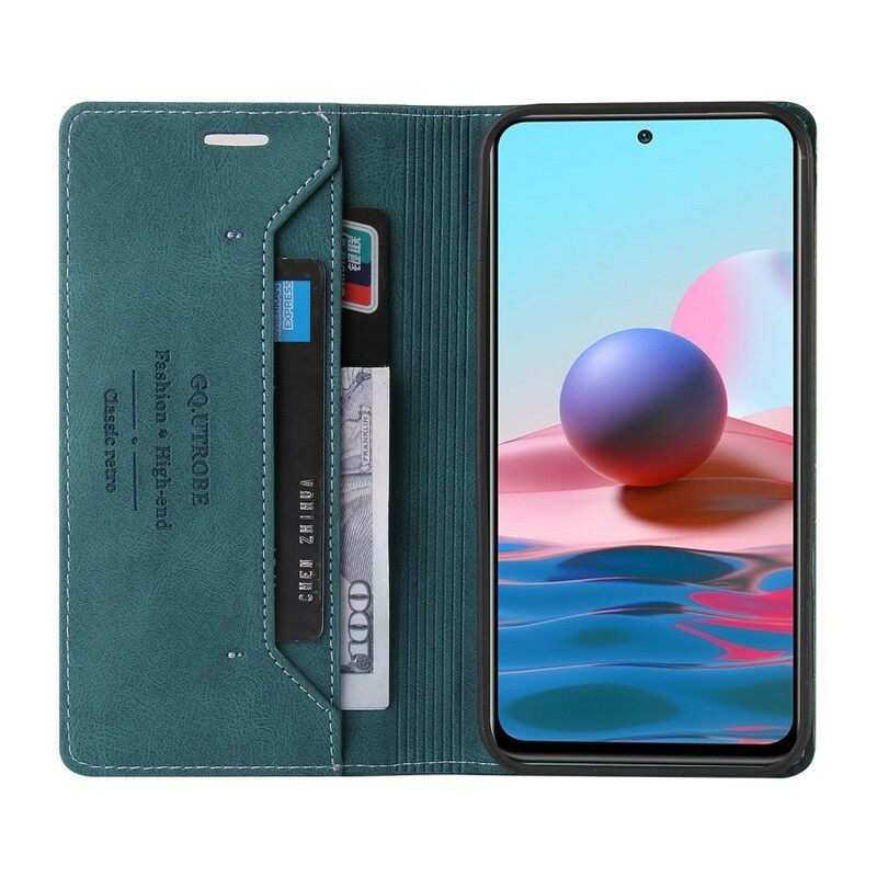 θηκη κινητου Xiaomi Redmi Note 10 5G Θήκη Flip Faux Leather Gq.utrobe