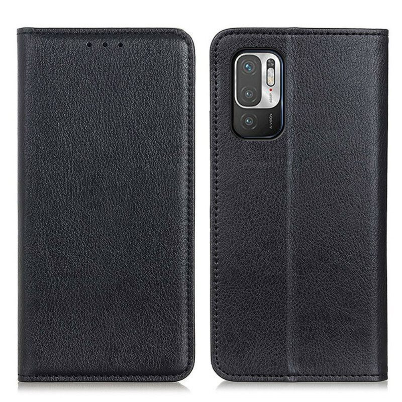 θηκη κινητου Xiaomi Redmi Note 10 5G Θήκη Flip Lychee Split Leather Texture