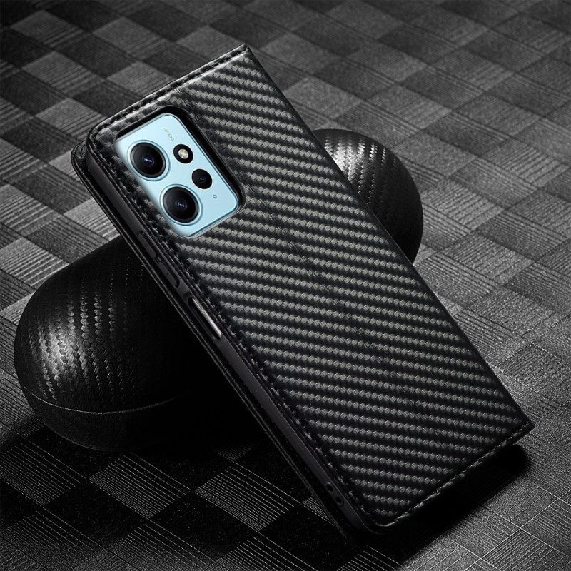 θηκη κινητου Xiaomi Redmi Note 12 4G Θήκη Flip Carbon Fiber Lc.imeeke