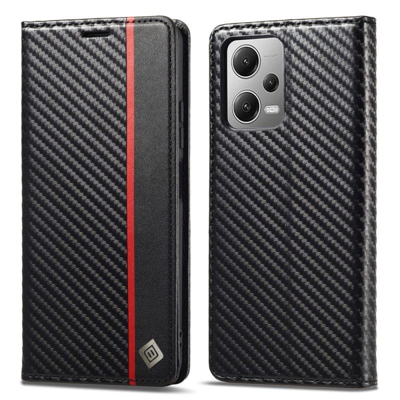 θηκη κινητου Xiaomi Redmi Note 12 5G Θήκη Flip Carbon Fiber Lc.imeeke