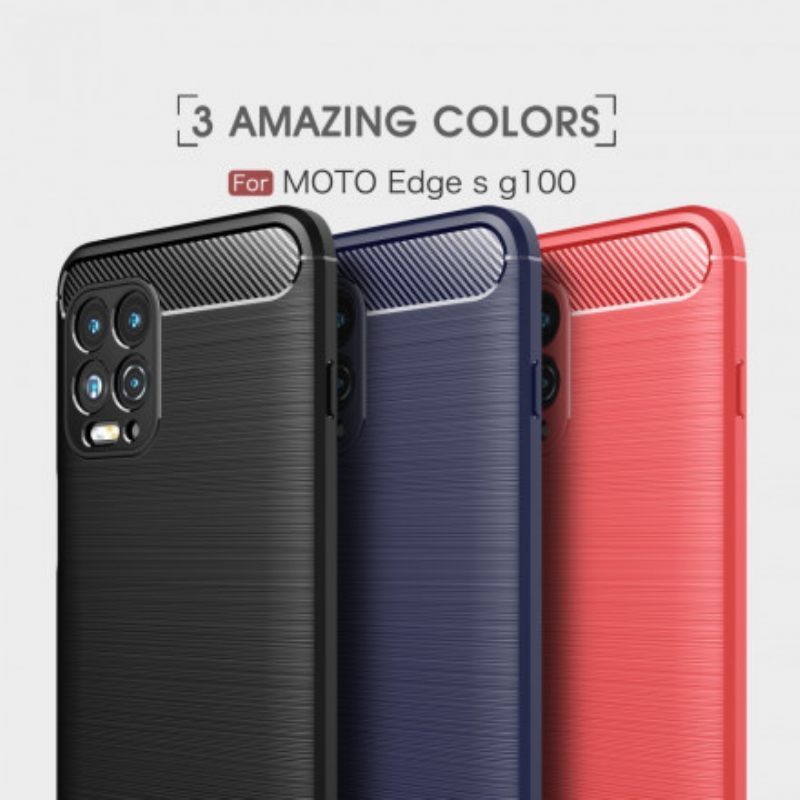 Θήκη Moto G100 Βουρτσισμένο Ανθρακόνημα