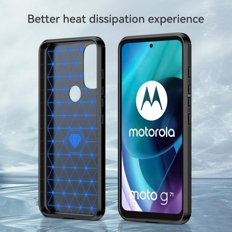 Θήκη Moto G71 5G Βουρτσισμένο Ανθρακόνημα