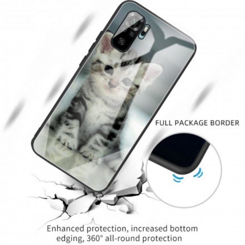 Θήκη Poco M5s Kitten Tempered Glass