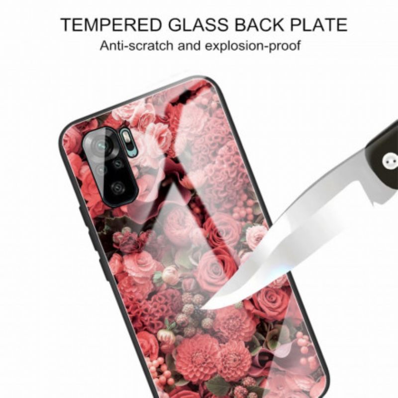 Θήκη Poco M5s Rose Flowers Tempered Glass