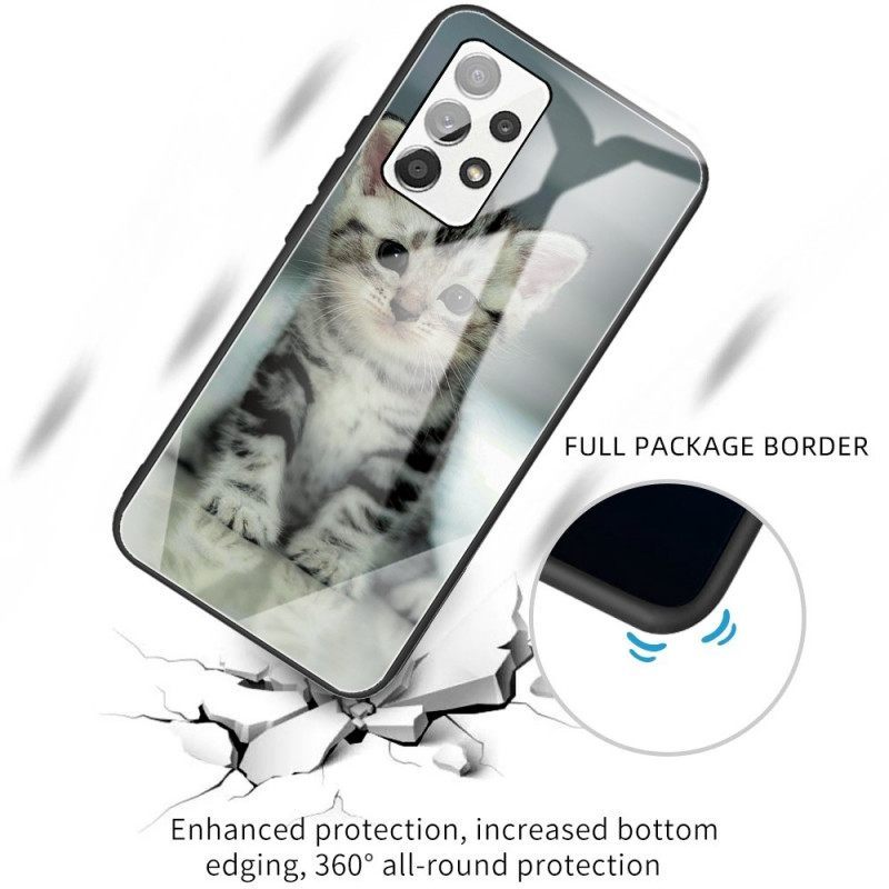 Θήκη Samsung Galaxy A13 Kitten Tempered Glass