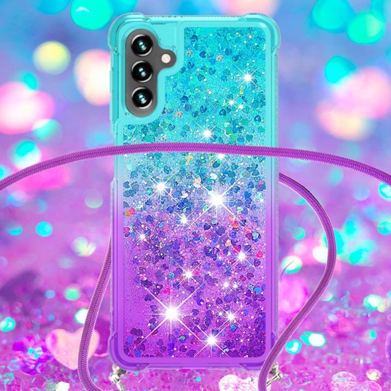 Θήκη Samsung Galaxy A54 5G με κορδονι Κορδόνι Σιλικόνης Glitter