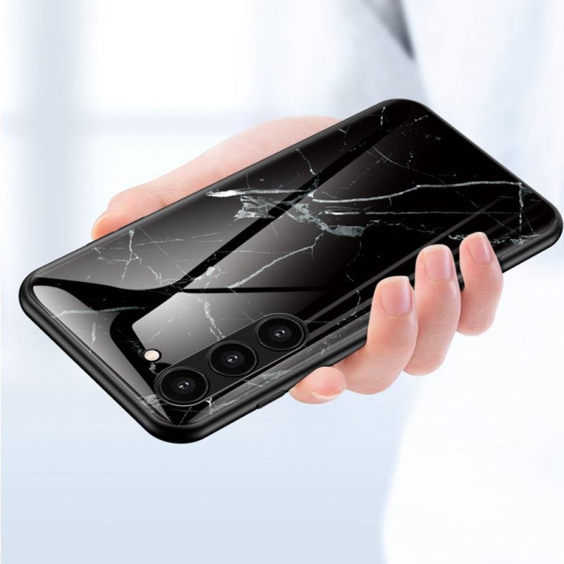 Θήκη Samsung Galaxy S23 Plus 5G Μάρμαρο Tempered Glass