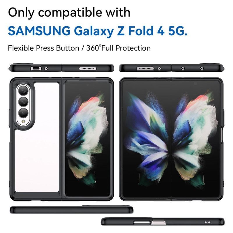 Θήκη Samsung Galaxy Z Fold 4 Διαφανείς Χρωματιστές Άκρες