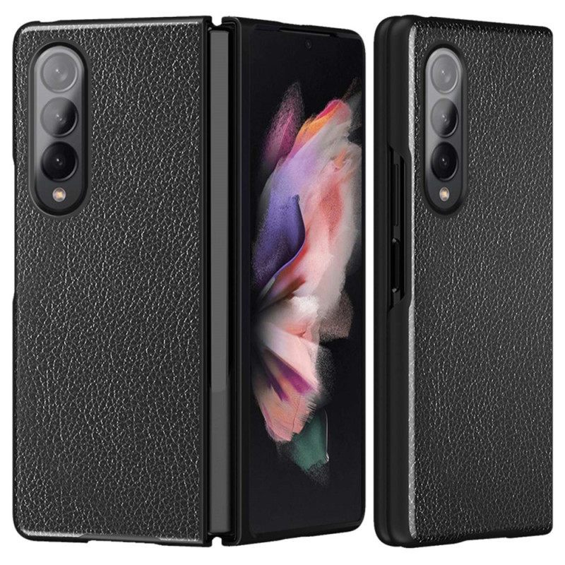 Θήκη Samsung Galaxy Z Fold 4 Faux Δέρμα Με Επίστρωση Lychee