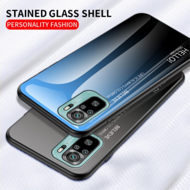 Θήκη Xiaomi Redmi Note 10 / 10S Tempered Glass Γεια Σας